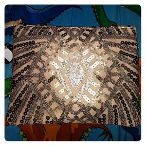 Blush Pink Sequin Cosmetic Bag NWT